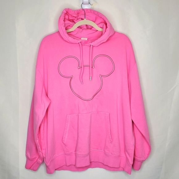 Hm Disney Mickey Mouse Embroidered Pink 